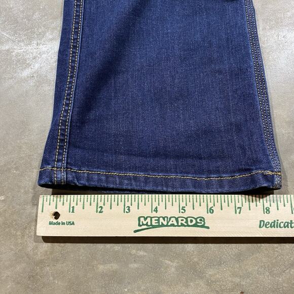 Carhartt Relaxed Fit Jeans Women 6 Short Blue Denim Workwear Bootcut - Picture 12 of 12